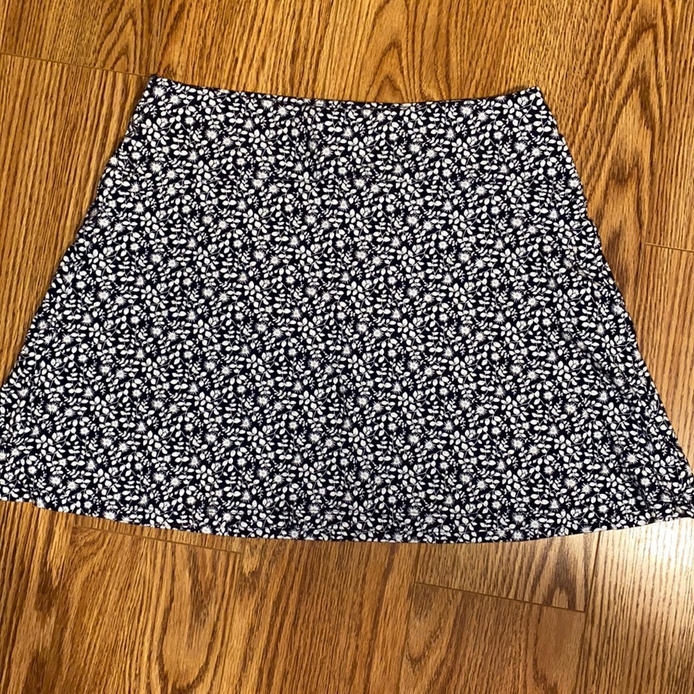 Loft blue floral skirt